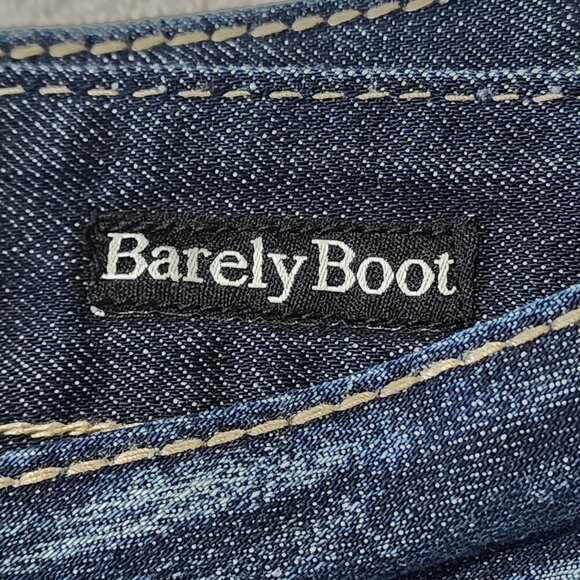 NWOT Women's Rerock EXPRESS Barely Boot Y2K Flare Western Low Rise Jeans Sz 12S - Picture 11 of 13